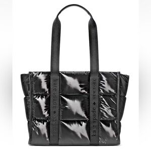New Kate Spade Kip Puffy Large Tote Black